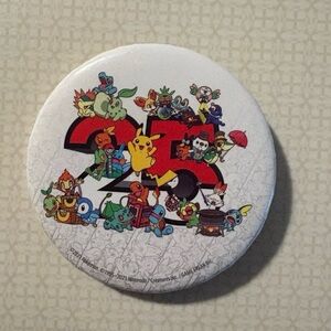 Pokemon 25th Anniversary Button